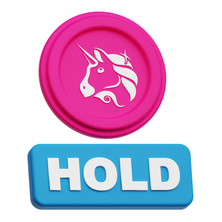 Uniswap Coin Hold  3D Icon