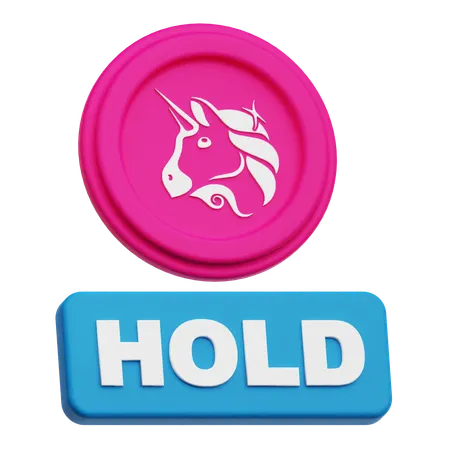 Uniswap Coin Hold  3D Icon