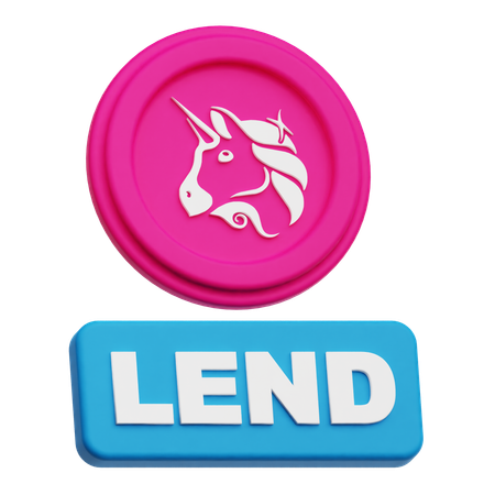 Uniswap Coin Lend  3D Icon