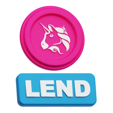 Uniswap Coin Lend  3D Icon