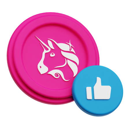Uniswap Coin Like  3D Icon