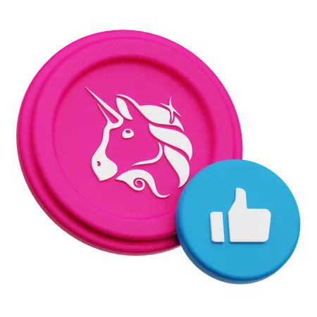 Uniswap Coin Like  3D Icon