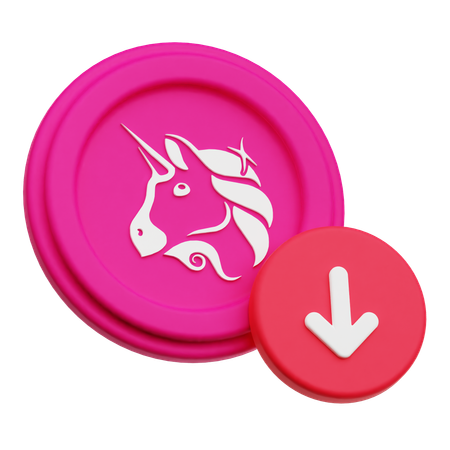 Uniswap Coin Loss  3D Icon
