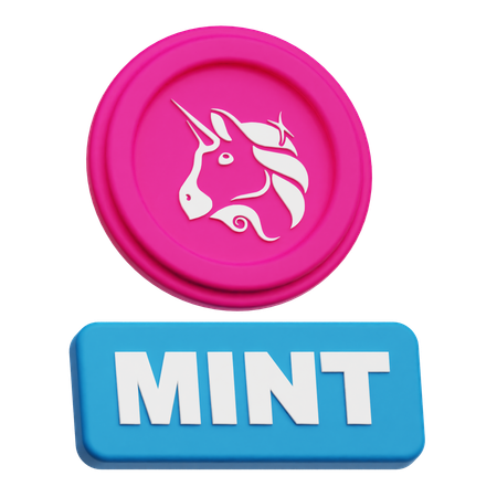 Uniswap Coin Mint  3D Icon