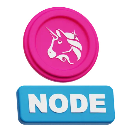 Uniswap Coin Node  3D Icon
