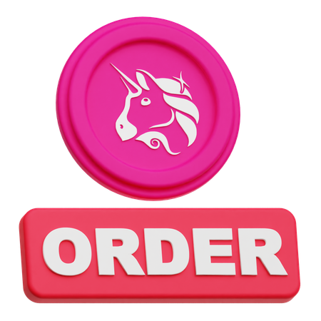 Uniswap Coin Order  3D Icon