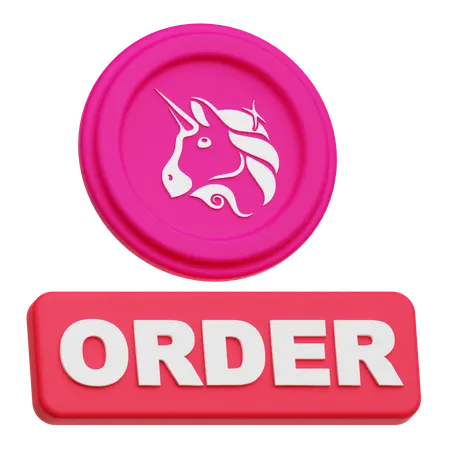 Uniswap Coin Order  3D Icon