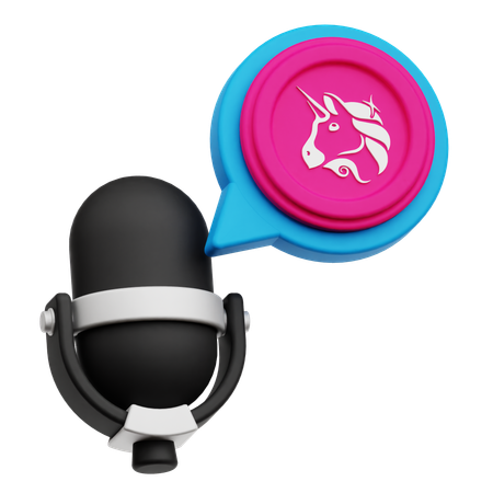 Uniswap Coin Podcast  3D Icon