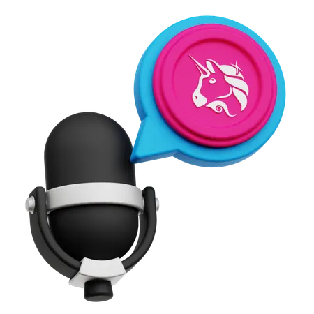 Uniswap Coin Podcast  3D Icon