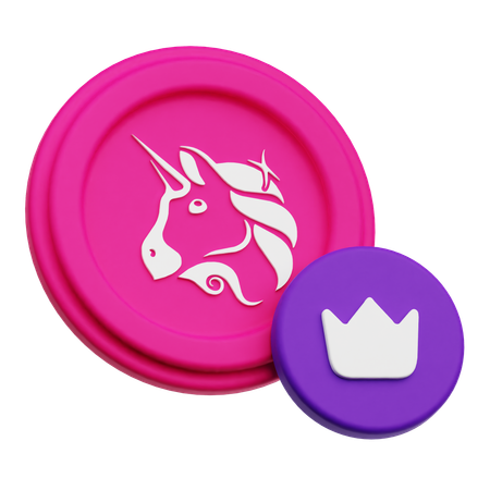 Uniswap Coin Premium  3D Icon