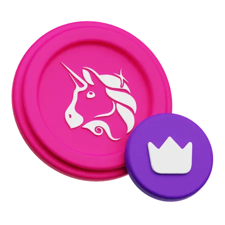 Uniswap Coin Premium  3D Icon