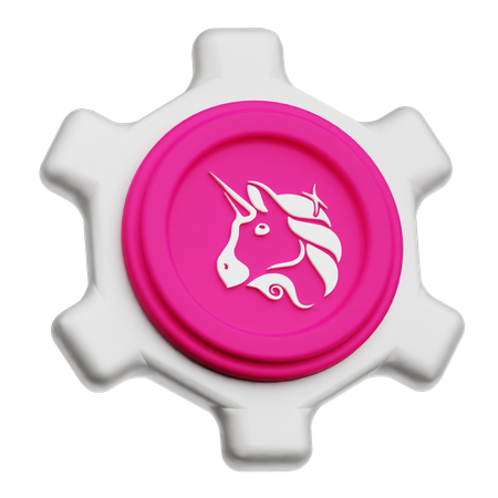 Uniswap Coin Setting  3D Icon