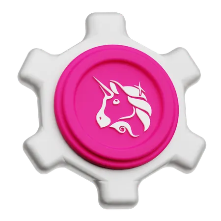 Uniswap Coin Setting  3D Icon