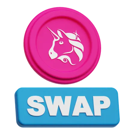 Uniswap Coin Swap  3D Icon