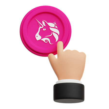 Uniswap Coin Touch  3D Icon