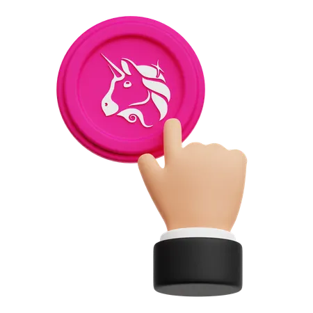 Uniswap Coin Touch  3D Icon