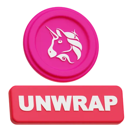 Uniswap Coin Unwrap  3D Icon