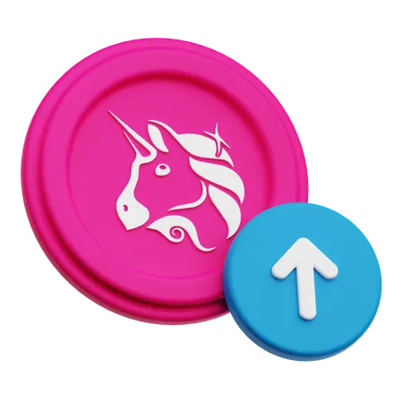 Uniswap Coin Up  3D Icon