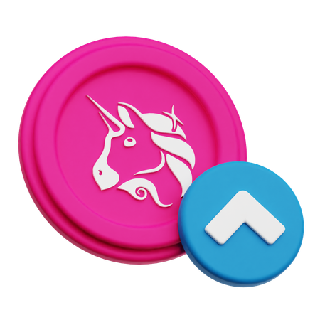 Uniswap Coin Up  3D Icon