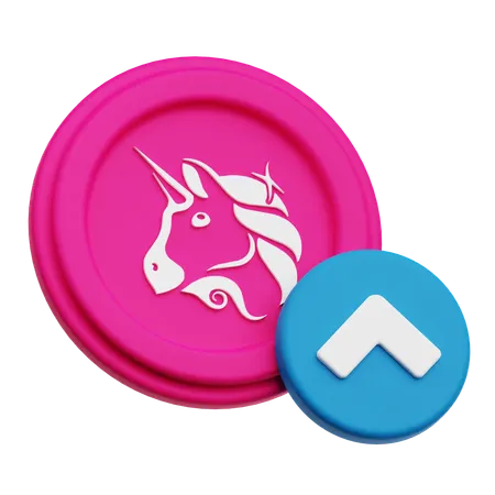 Uniswap Coin Up  3D Icon