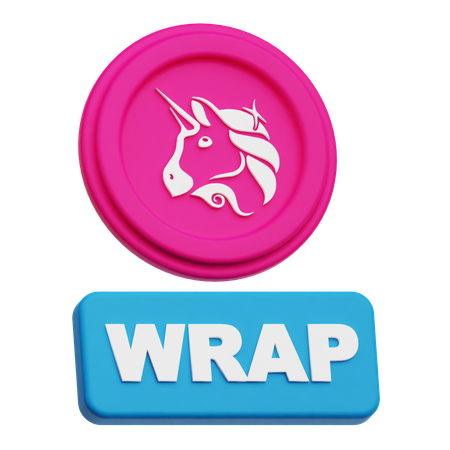 Uniswap Coin Wrap  3D Icon