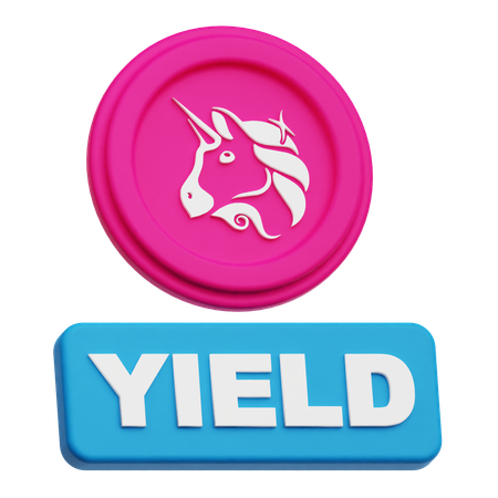 Uniswap Coin Yield  3D Icon