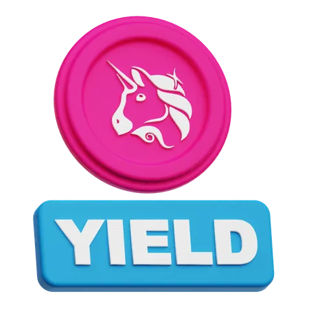 Uniswap Coin Yield  3D Icon