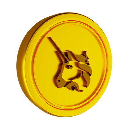 Uniswap Crypto Coin  3D Icon