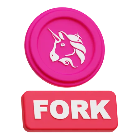Uniswap Fork  3D Icon