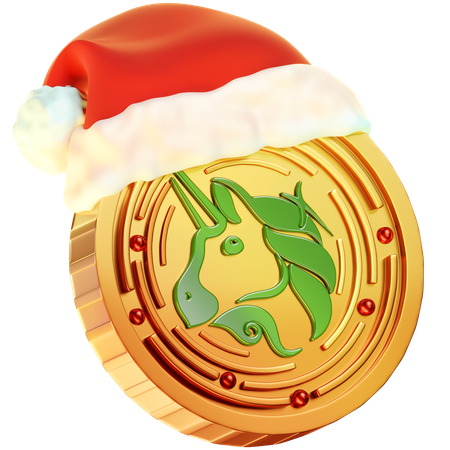 Moneda navideña uniswap  3D Icon