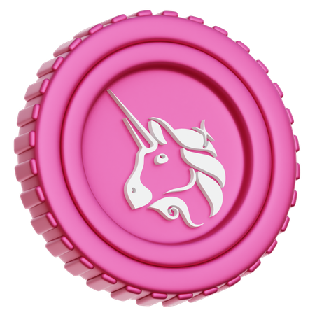 Uniswap UNI Coin  3D Icon