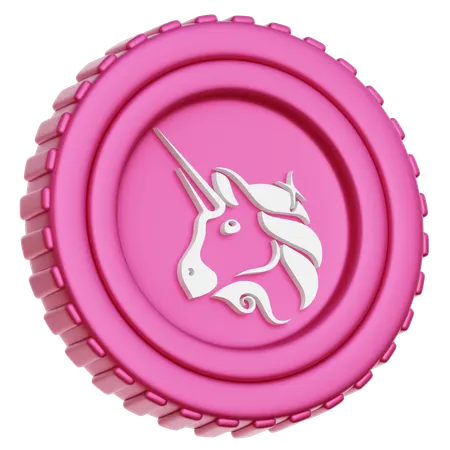 Uniswap UNI Coin  3D Icon