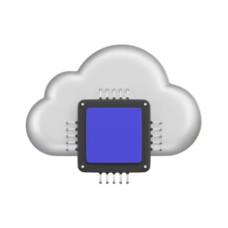 Unité de cloud computing  3D Icon