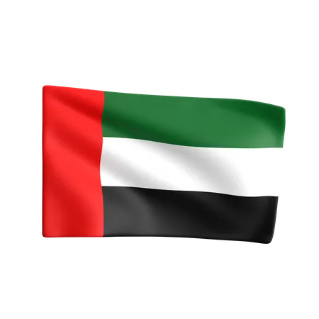 United Arab Emirates Flag  3D Icon