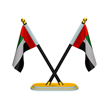 United Arab Emirates Flag  3D Icon