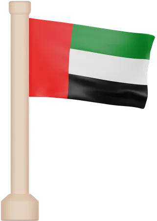 United Arab Emirates Flag  3D Icon