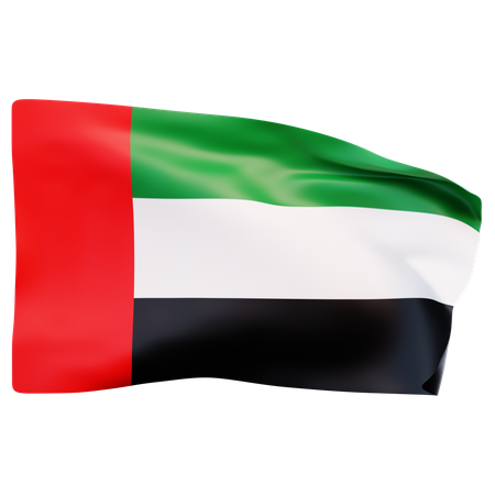 United Arab Emirates Flag  3D Icon