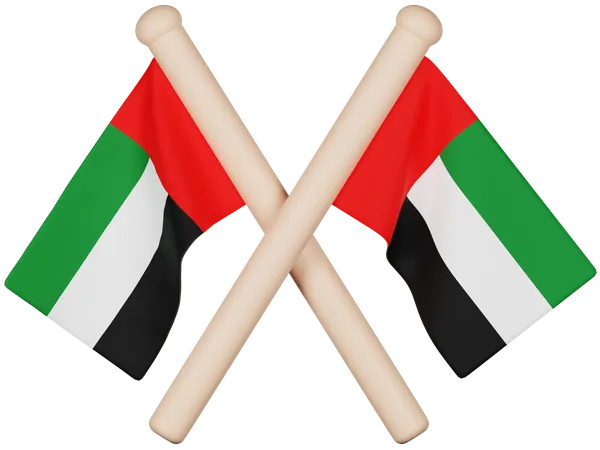 United Arab Emirates Flag  3D Icon