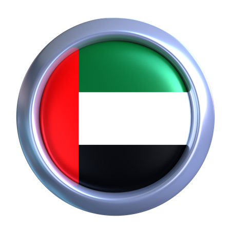 United Arab Emirates Flag Emblem  3D Icon