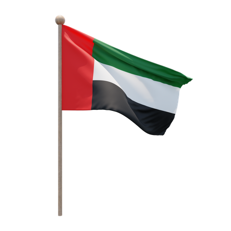 United Arab Emirates Flag Pole  3D Icon