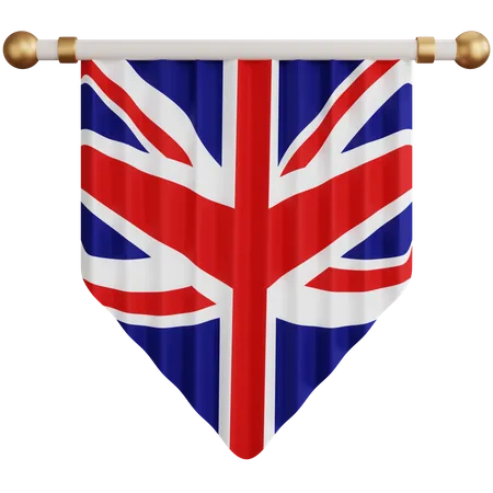 3 D Rendering Ornament United Kingdom National Flag Isolated 3D Icon