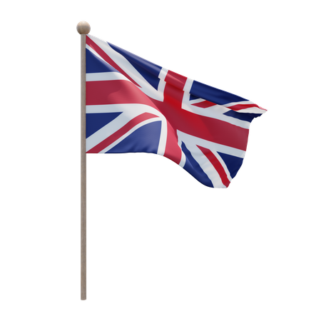 United Kingdom Flag Pole  3D Icon