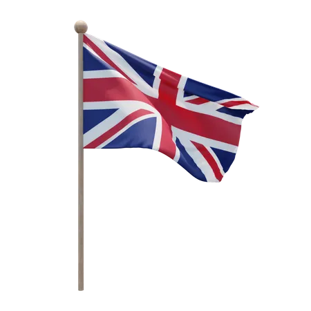 United Kingdom Flagpole  3D Flag