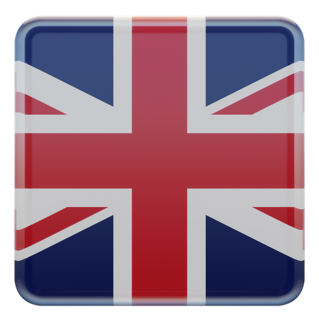 United Kingdom Square Flag  3D Icon