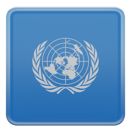 United Nations Square Flag  3D Icon