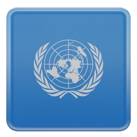 United Nations Square Flag  3D Icon