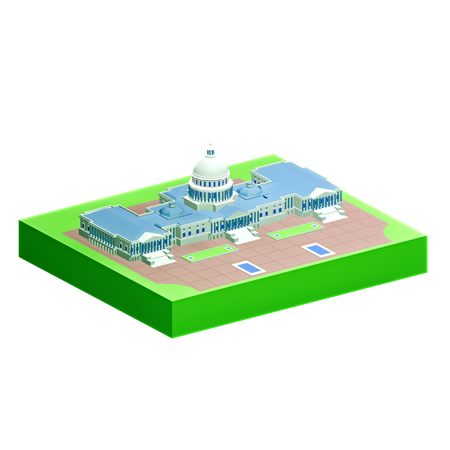 미국 국회의사당 워싱턴  3D Icon