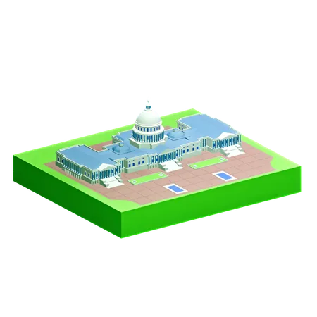 미국 국회의사당 워싱턴  3D Icon