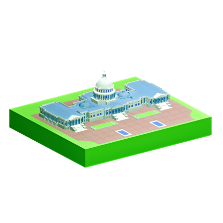 United States Capitol Washington  3D Icon