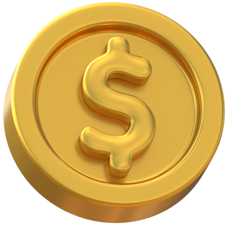 United States Dollar Coin  3D Icon